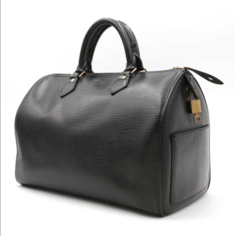 Louis Vuitton black Epi leather satchel authentic - Picture 8 of 12